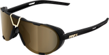 100% Westcraft Sunglasses - Soft Tact Black with Soft Gold Mirror Lens (Part #61046-258-01) – Ideal for Off-Road and Street Vehicles
