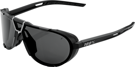 100% Westcraft Matte Black Sunglasses with Smoke Lens - Part 61046-102-01 for Off-Road, Mountain Biking, and Cycling