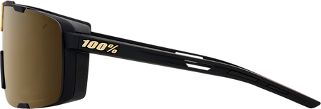 100% Eastcraft Sunglasses - Soft Tact Black Frame with Soft Gold Mirror Lens - Fits ATV, Dirt Bike, and Motorcycle