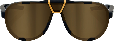 100% Westcraft Sunglasses - Soft Tact Black with Soft Gold Mirror Lens (Part #61046-258-01) – Ideal for Off-Road and Street Vehicles