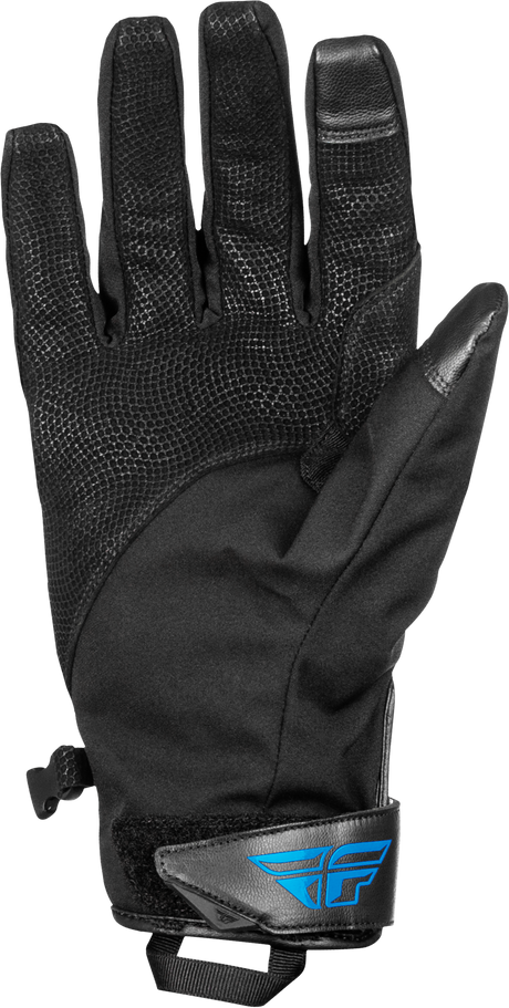 Fly Racing Title Long Gloves Blue/Black/Light Blue XS - Weatherproof Motorcycle Gloves with 3M Thinsulate Insulation for ATV and Motorcycle Riders