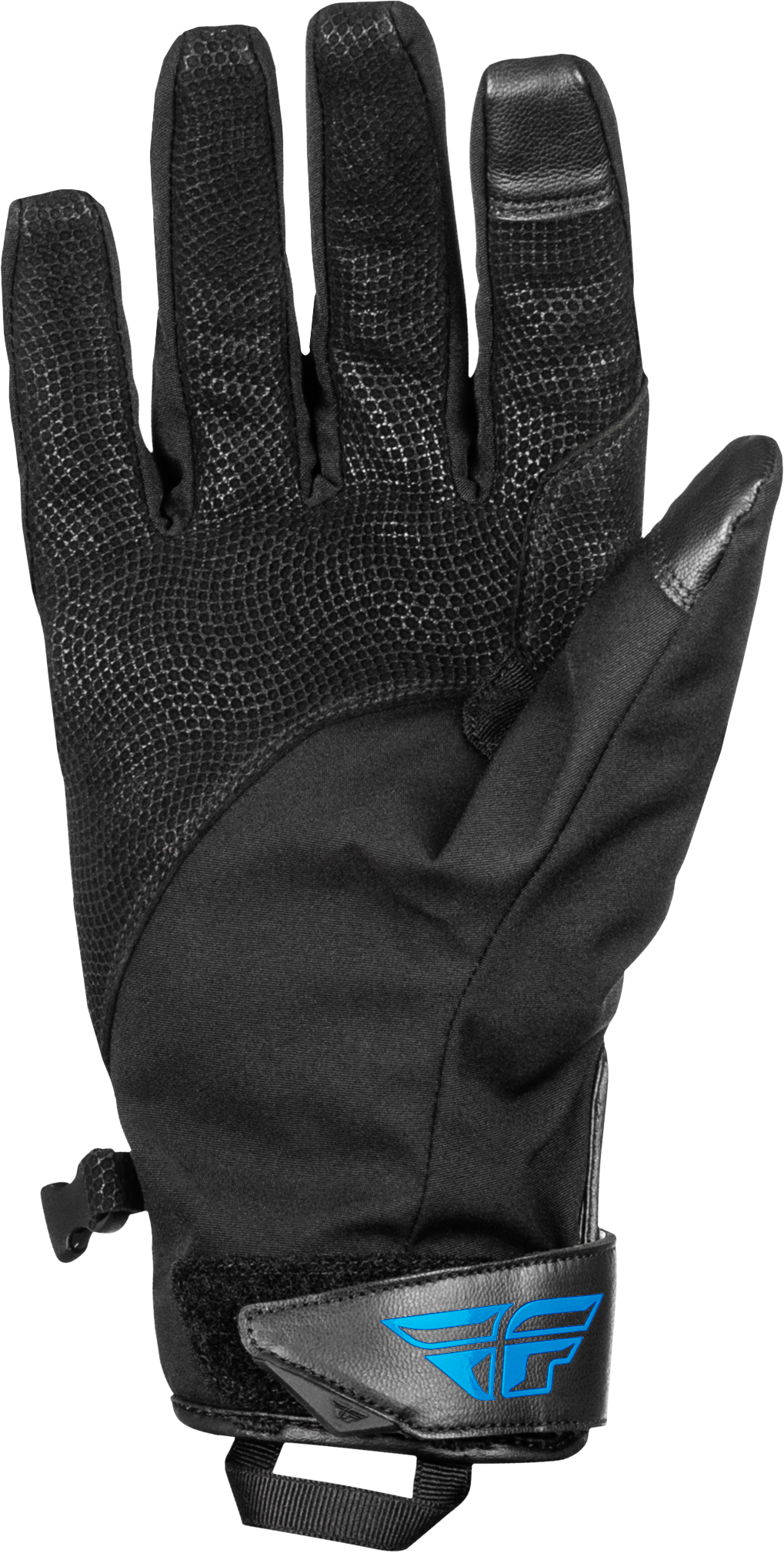 Fly Racing Title Long Gloves Blue/Black/Light Blue XL - Weatherproof Motorcycle Gloves with 3M Thinsulate and LED Heat Control