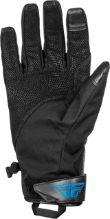 Fly Racing Title Long Gloves Blue/Black/Light Blue XL - Weatherproof Motorcycle Gloves with 3M Thinsulate and LED Heat Control