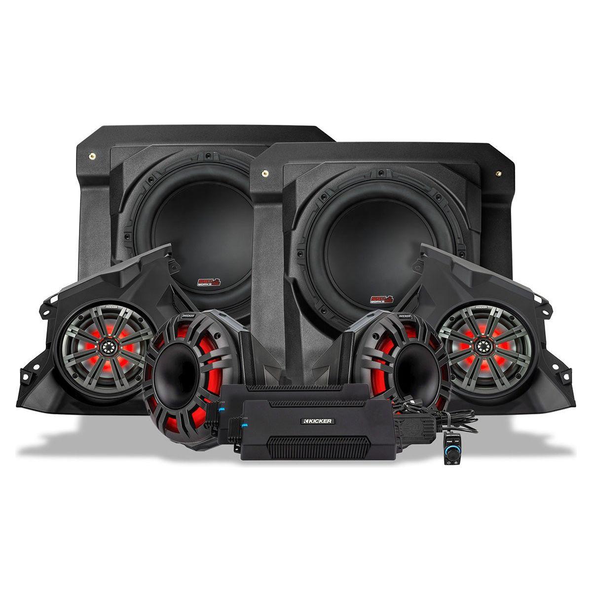 Can Am Maverick R Phase-6 K-Spec 1650watt 6-Speaker System with 8" Horns | SSV Works