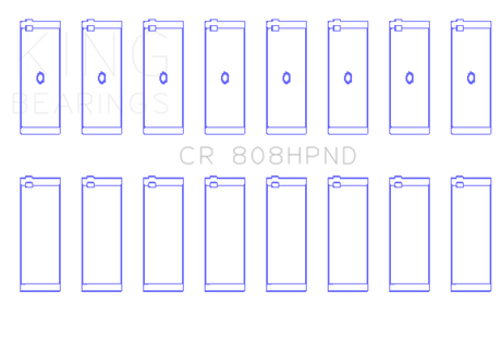 King Engine Bearings Chevrolet BBC 369-502 Gen Iv/V/Vi(Size STDX) Connecting Rod Bearing Set