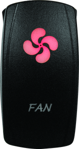 DragonFire Racing Lighted Switch Fan On/Off – Red, Part #521382