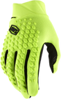 100% Geomatic Gloves Small - Fluorescent Yellow by 100% with Touchscreen Fingertips for Cycling and Motorsport