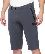 100% Celium Shorts - Charcoal - US 28 | Lightweight Nylon/Spandex Cycling Shorts with BOA® Fit System for Men