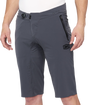 100% Celium Shorts Charcoal US 30 - Lightweight Nylon/Spandex Riding Shorts with BOA® Fit System and Secure Zipper Pockets