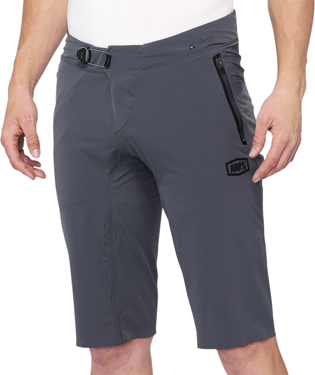 100% Celium Shorts Charcoal US 34 with BOA Fit System and Lightweight Nylon Spandex Fabric