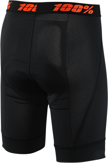 100% Youth Crux Liner Shorts - Black with Cytech Chamois for BMX and Mountain Biking - US Size 22