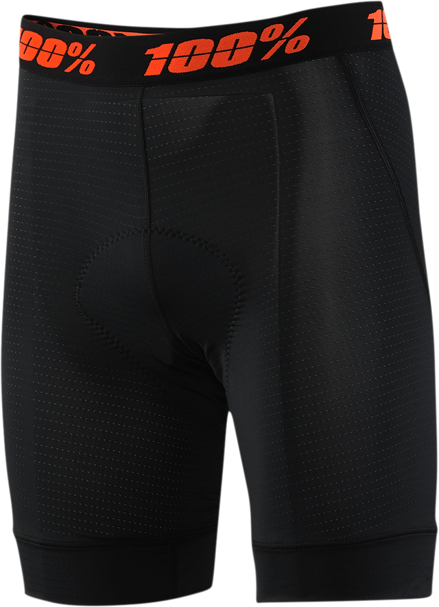 100% Youth Crux Liner Shorts - Black, US 26 | Performance Cycling Apparel by 100%