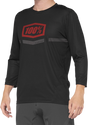 100% Airmatic 3/4 Sleeve Jersey - Black/Red, Size XL - Perfect for Trail Riding, Fits Honda CR-V, Ford F-150, Toyota RAV4, Chevrolet Silverado
