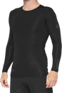 100% R-Core Concept Long-Sleeve Jersey - Black – Medium | Designed for motocross and off-road riding