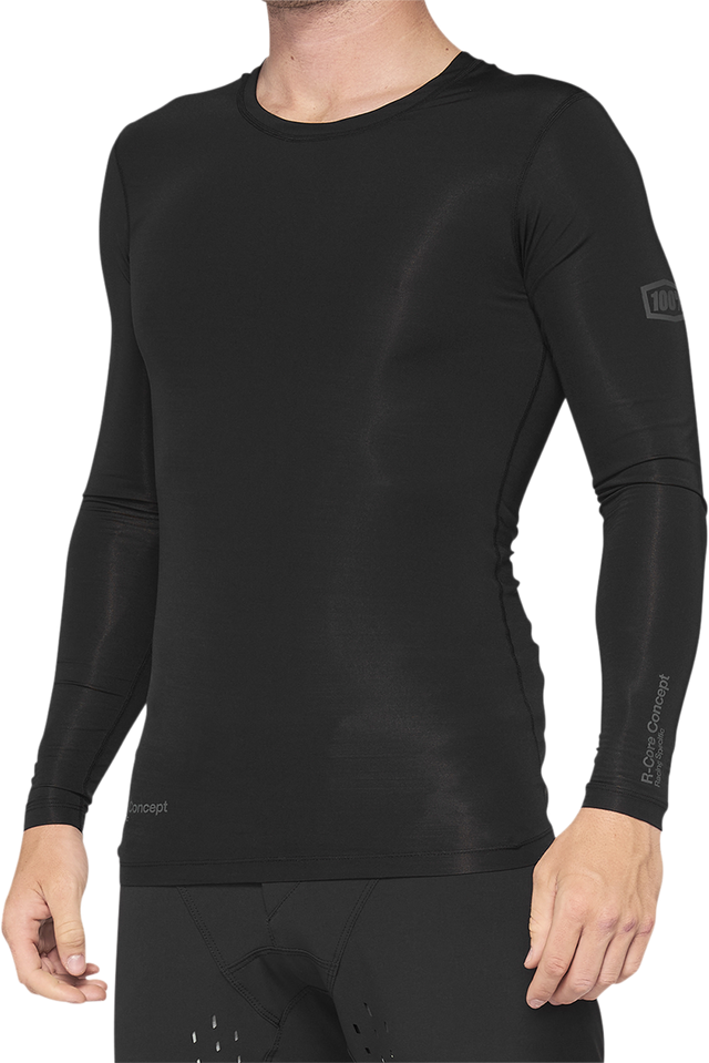 100% R-Core Concept Long-Sleeve Jersey for Cycling - Black, Size XL - Part 40004-00003