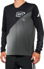100% R-Core X Long-Sleeve Jersey Black/Gray 2XL - Performance Cycling Apparel with Moisture Management and Comfort Features