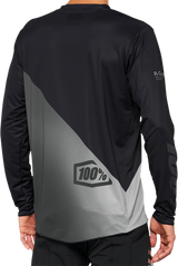 100% R-Core X Long-Sleeve Jersey Black/Gray 2XL - Performance Cycling Apparel with Moisture Management and Comfort Features