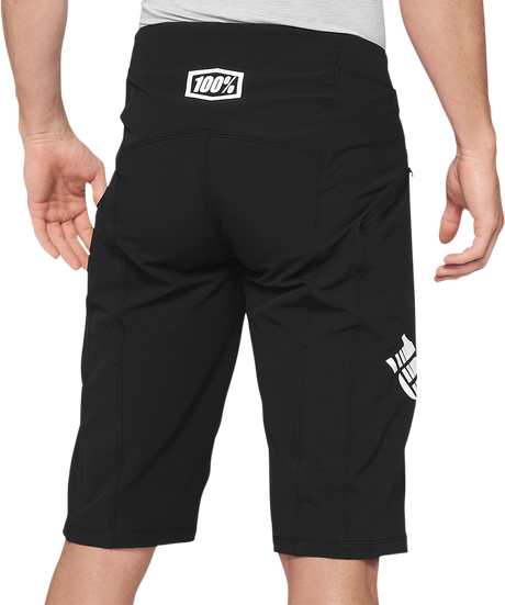 100% R-Core X Shorts - Black with Mountaineering-Inspired Closure, US 32 Fit