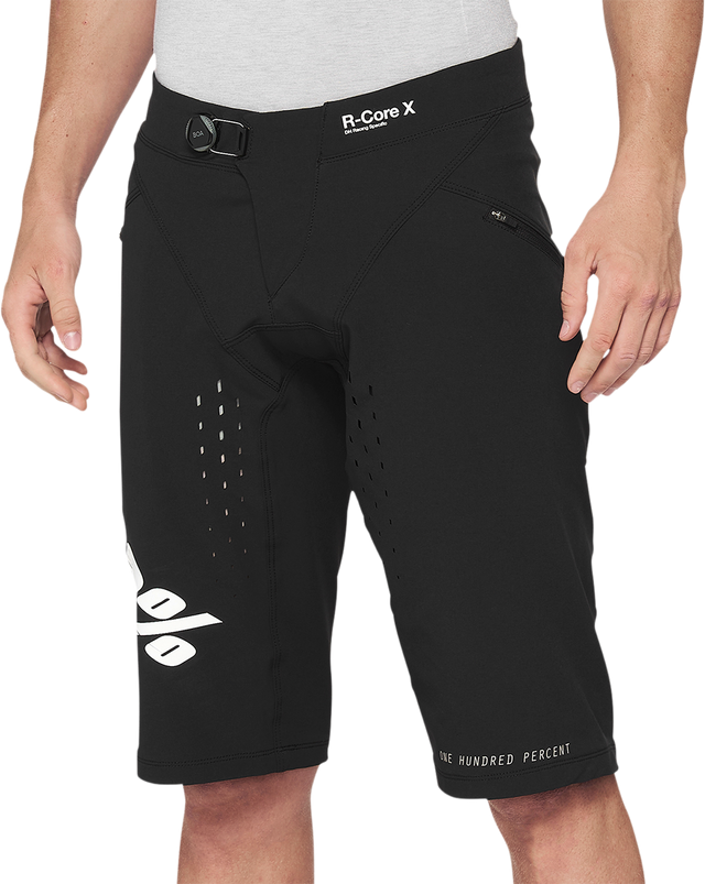 100% R-Core X Shorts in Black - US 38 by 100% (Part Number: 40002-00005) for Mountain Biking and Cycling