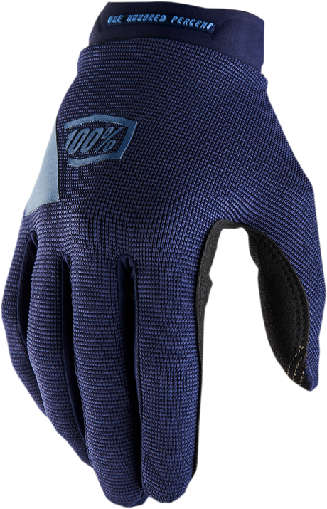 100% Women's Ridecamp Gloves - Navy/Slate, Small | Compatible with Mountain and Road Bikes