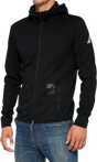 100% Viceroy Tech Zip Hoodie - Black - XL | Athletic Fit with Moisture-Wicking Fleece, Suitable for Mountain and Trail Riding