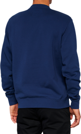 100% Icon Long-Sleeve Fleece Sweatshirt with Logo - Navy, Part #20026-00016, Fits Most Vehicles