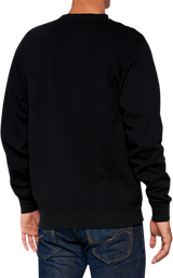 100% Icon Long-Sleeve Fleece Sweatshirt 20026-00001 - Black - Medium, Perfect for Motorcycle Enthusiasts