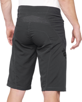 100% Airmatic Shorts - Charcoal - US 32 | Mountain Biking, Trail, and MTB Shorts with Adjustable Fit and Secure Storage