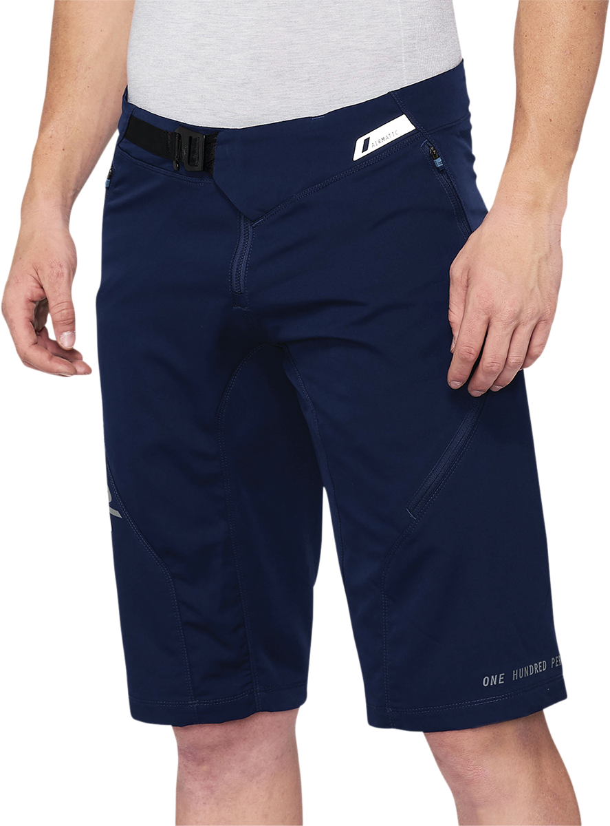 100% Airmatic Shorts Navy - US 36, Part Number 40021-00025, Ideal for Trail Riding and Mountain Biking