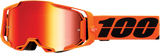 100% Armega Goggle CW2 with Red Mirror Lens - Impact-Resistant, Quick-Change Design for Motocross and ATV