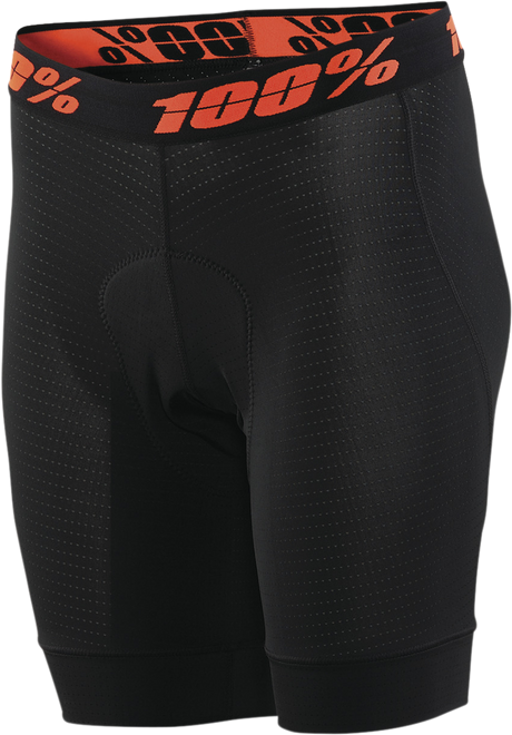 100% Women's Crux Liner Shorts - Black, Small - Quick-Dry, Anti-Microbial Mesh for Cycling Comfort