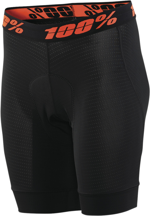 100% Women's Crux Liner Shorts - Black, Small - Quick-Dry, Anti-Microbial Mesh for Cycling Comfort