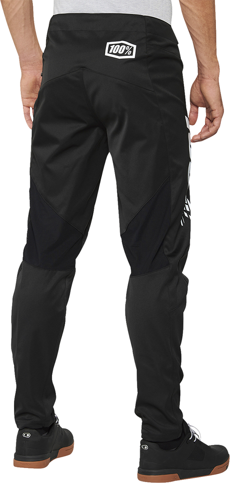 100% R-Core Pants Black US 36 by 100% - Durable DWR Polyester with Ventilation and Adjustable Fit for Mountain Biking
