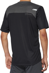 100% Airmatic Short-Sleeve Jersey - Gray/Midnight for Trail and Mountain Biking, Small