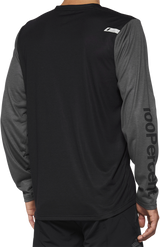 100% Airmatic Long-Sleeve Jersey - Black - Large | Perfect Fit for Mountain Biking & Trail Riding