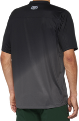 100% Celium Short-Sleeve Jersey for Mountain Biking - Black/Charcoal (Size Large) - Part 40011-00002