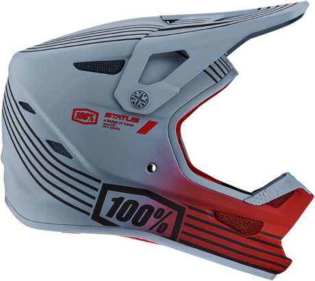 100% Status Helmet Caltec/Gray XL – Motorcycle Helmet with Active Cooling System, Composite Fiberglass Shell, and Adjustable Visor