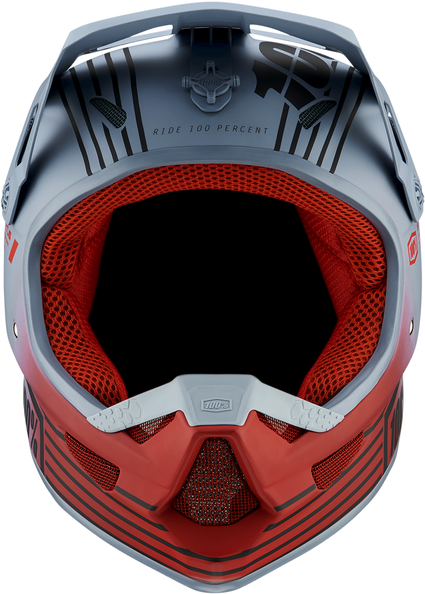 100% Status Helmet Caltec/Gray XL – Motorcycle Helmet with Active Cooling System, Composite Fiberglass Shell, and Adjustable Visor