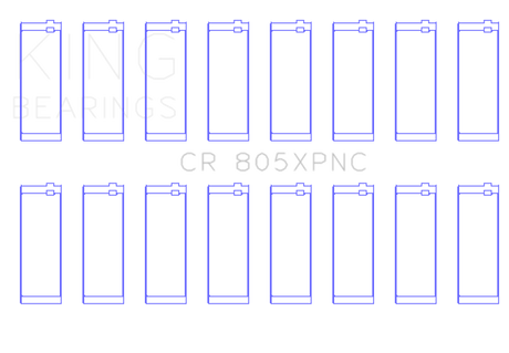 King Engine Bearings Chrysler 273Ci 318Ci 340Ci 360Ci (Size STDX) Connecting Rod Bearing Set
