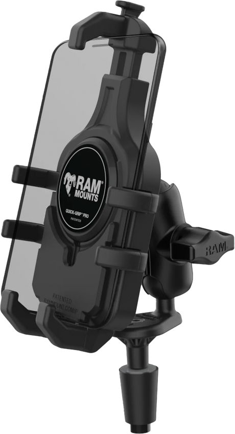 RAM Quick Grip Pro Fork Stem Phone Mount | Compatible with Most Bikes and Motorcycles, 1.27 x 1.78 x 9.53 Inches