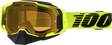 100% Armega Snow Goggle - Nuclear Citrus with Yellow Lens - Fits Ski and Snowboard Helmets