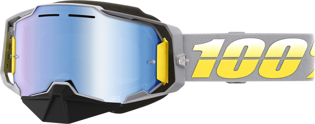 100% Armega Snow Goggle Complex Blue Mirror Lens – Fits Ski and Snowboard Helmets