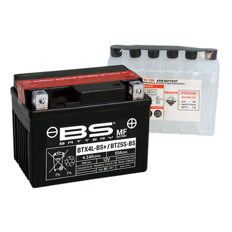 BS BATTERY Battery - BTZ5S-BS / BTX4L-BS (YTZ / YTX) 300617