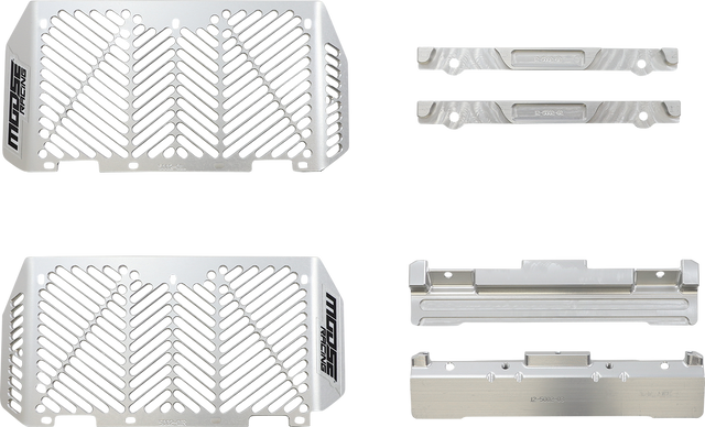 MOOSE OFFROAD Billet Radiator Guards - Silver - Yamaha 12-5102