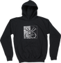 Moose Offroad Youth Split Personality Hoodie - Black, Size Small - Comfortable 50/50 Cotton-Poly Blend with Front Pocket and Graphic Print