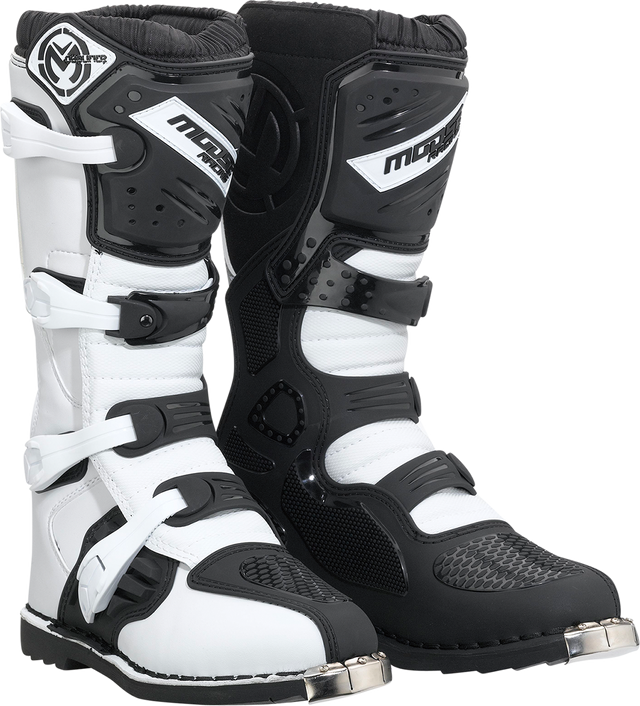 MOOSE OFFROAD Qualifier Boots - Black/White - Size 12 3410-2604