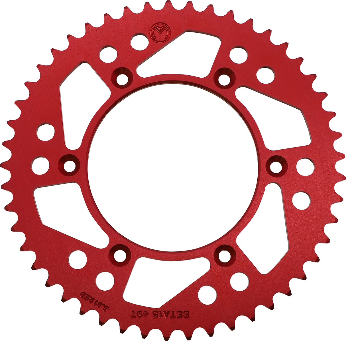 MOOSE OFFROAD Rear Aluminum Sprocket - 49 Tooth - Red - Beta 1211-BET-49-13 for ATV, UTV, and Off-Road Vehicles