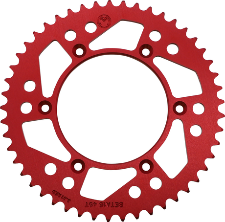 MOOSE OFFROAD Rear Aluminum Sprocket - 49 Tooth - Red - Beta 1211-BET-49-13 for ATV, UTV, and Off-Road Vehicles