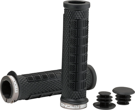 MOOSE OFFROAD Mountain Bike Lock-On Grips - Black - 129 mm (Part Number: PRO-K524EP1-OD) for Mountain Bikes and Off-Road Vehicles
