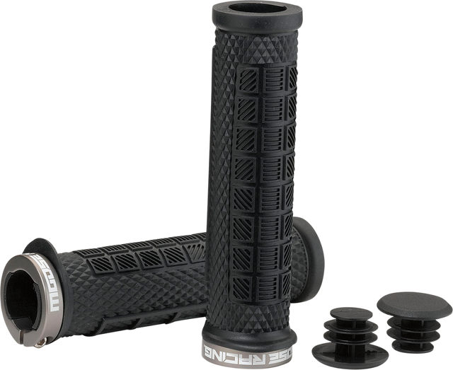 MOOSE OFFROAD Mountain Bike Lock-On Grips - Black - 129 mm (Part Number: PRO-K524EP1-OD) for Mountain Bikes and Off-Road Vehicles